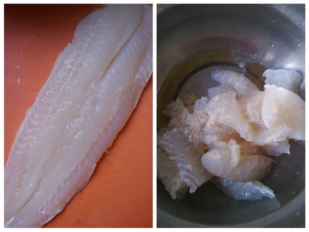 魚(yú)肉釀橙子的做法步驟1-2