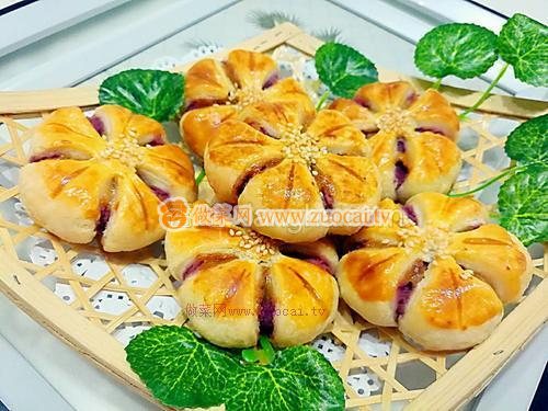 香芋梅花酥的做法