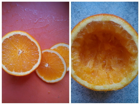 魚(yú)肉釀橙子的做法步驟3-4