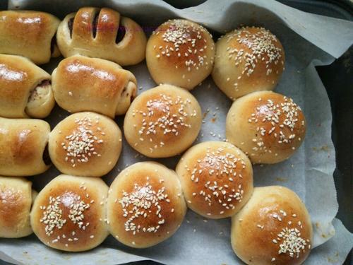 全麥小面包（豆沙餡）的做法