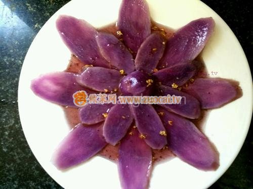 藍莓汁紫山藥的做法