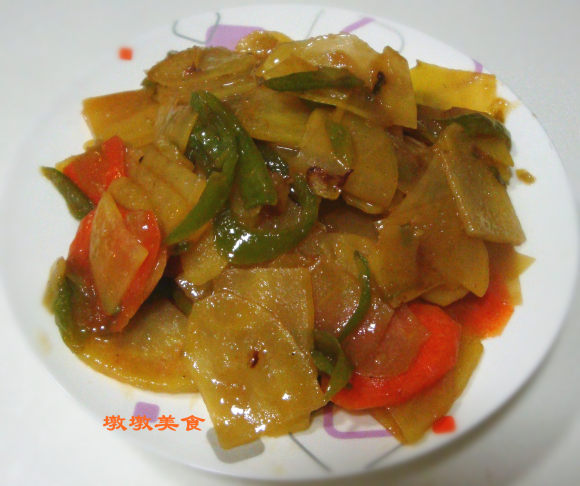 尖椒胡蘿卜炒土豆片