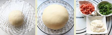 香腸玫瑰花沙拉面包的做法步驟4-6