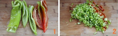 青椒炒蛋的做法步驟1-2