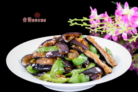 青椒紫茄子的做法