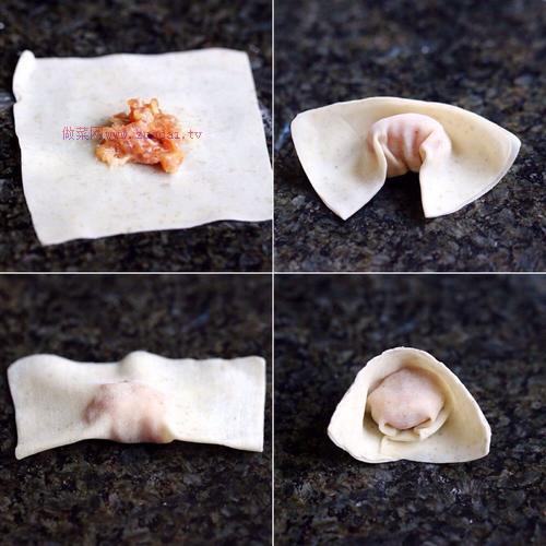 生煎花形小餛飩的做法