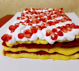 石榴乳酪絲絨蛋糕的家常做法