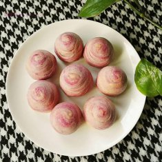 紫薯紅豆酥的做法