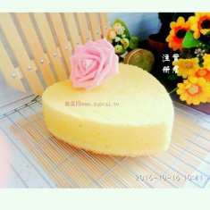 八寸戚風(fēng)心型蛋糕的做法