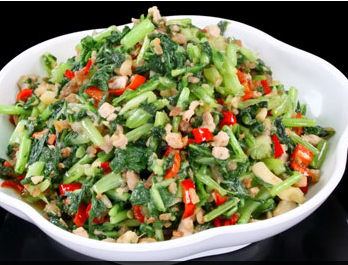 蘿卜纓炒肉丁的家常做法