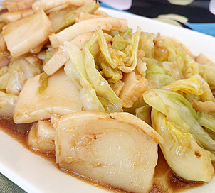 醬香卷心菜炒年糕的家常做法