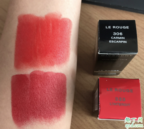 紀梵希333和306哪個好看 紀梵希333和306試色對比8