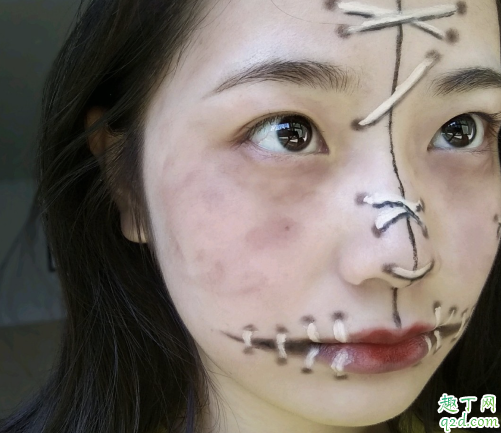 2019歡樂谷萬圣節(jié)化妝要錢嗎 2019萬圣節(jié)穿線木偶妝畫法教程 4