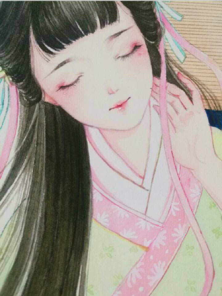 超細(xì)致的古風(fēng)水彩女子繪畫(huà)教程 清新唯美