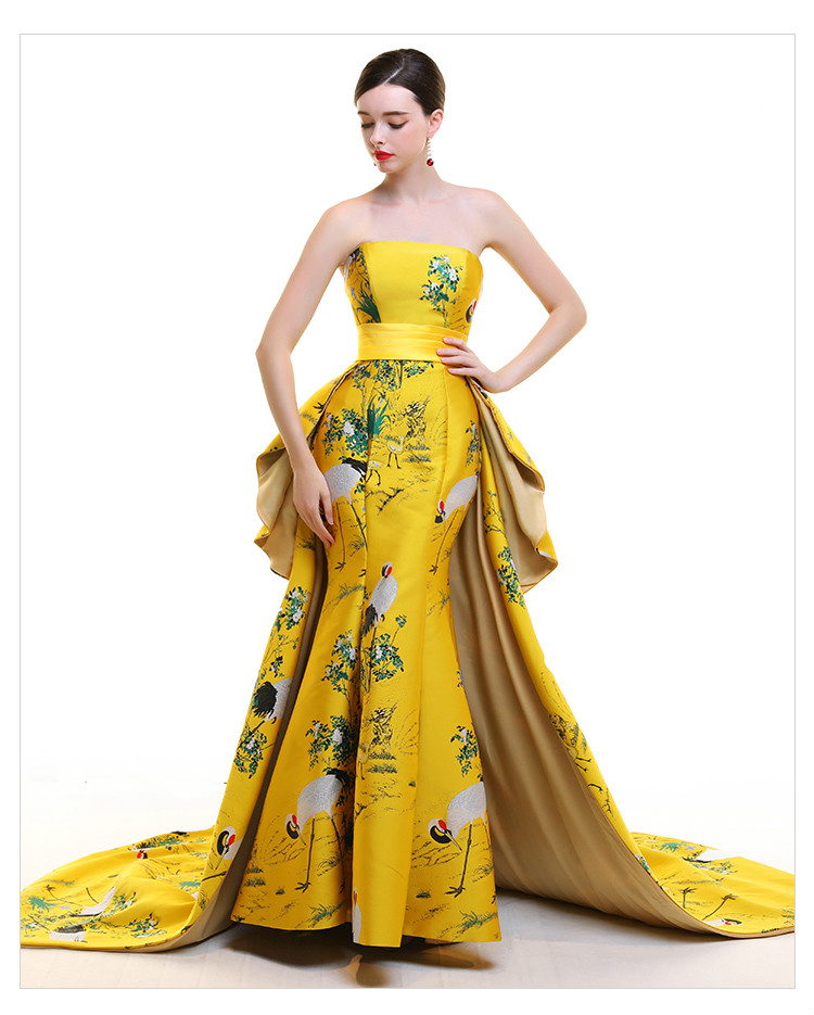 高貴優(yōu)雅的魚(yú)尾旗袍禮服《三》