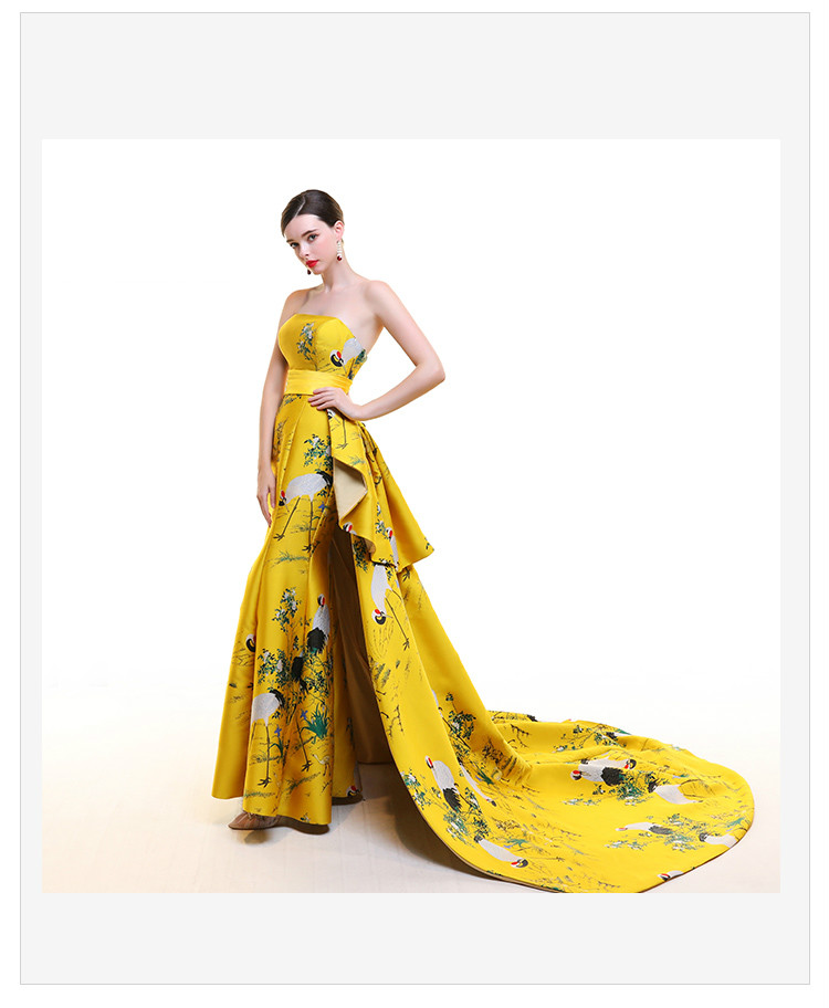 高貴優(yōu)雅的魚(yú)尾旗袍禮服《三》