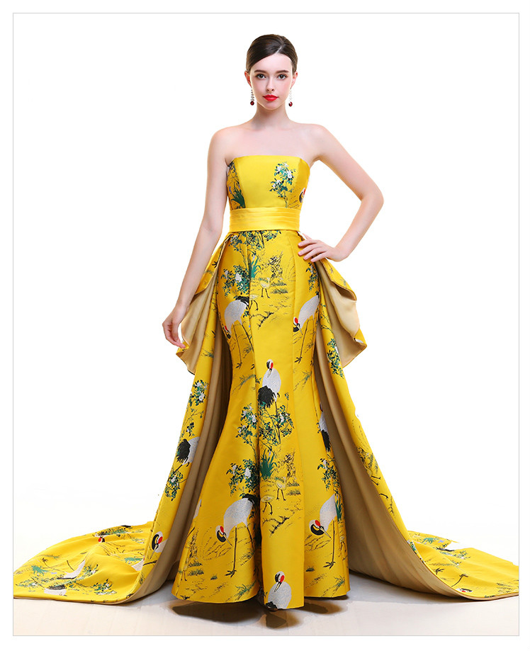 高貴優(yōu)雅的魚(yú)尾旗袍禮服《三》