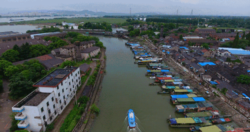 瓜洲云裳山村，春風(fēng)又綠江岸春