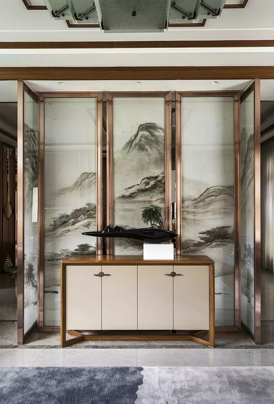 新中式玄關，推開門就讓人驚艷到心!