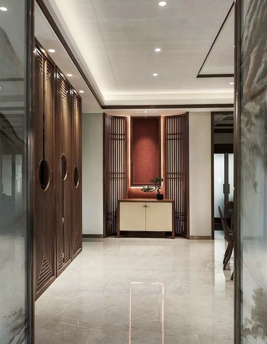 新中式玄關，推開門就讓人驚艷到心!