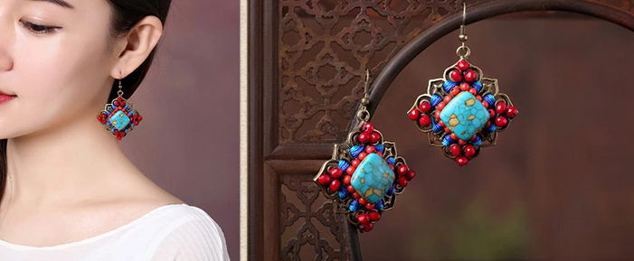 家佳樂文學(xué)長款夸張氣質(zhì)耳墜耳環(huán)首飾