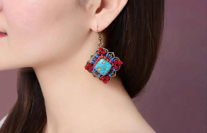 家佳樂文學(xué)長款夸張氣質(zhì)耳墜耳環(huán)首飾