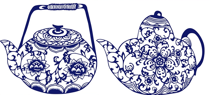 15款古典家佳樂文學(xué)青花瓷圖案剪紙藝術(shù)