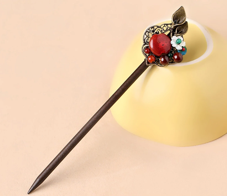 古典長發(fā)發(fā)簪頭飾家佳樂文學(xué)木簪子