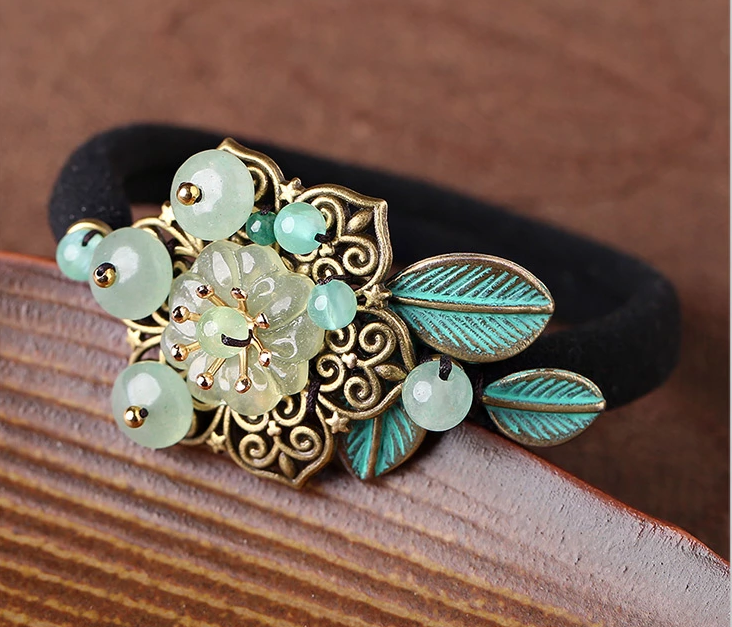 復(fù)古樹(shù)脂花頭飾發(fā)飾發(fā)圈