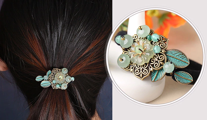 復(fù)古樹(shù)脂花頭飾發(fā)飾發(fā)圈