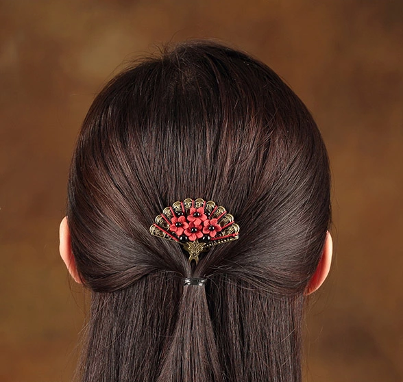 一扇矜紅家佳樂(lè)文學(xué)發(fā)釵中式古風(fēng)簪子頭飾