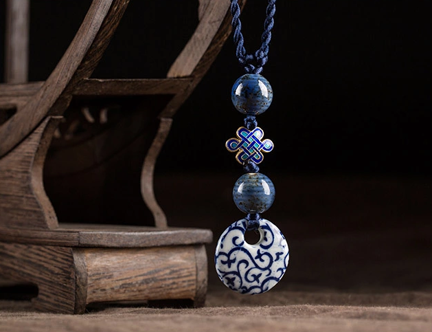 青花瓷吊墜毛衣鏈復(fù)古風(fēng)項(xiàng)鏈民族風(fēng)首飾