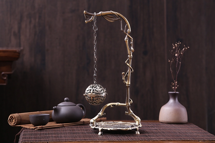 《竹葉掛?！范U擺香爐圖片