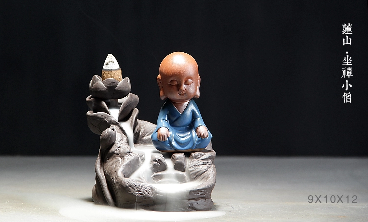四款創(chuàng)意檀香爐，蓮山小和尚熏香爐