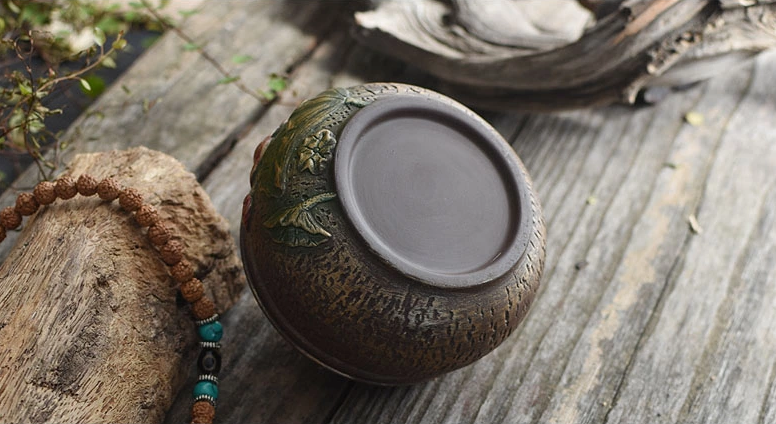 仿古蓮花檀香盤，禪意陶瓷香爐