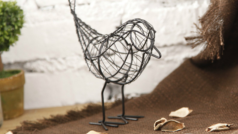 黑白簡(jiǎn)約可愛(ài)的鐵藝小鳥(niǎo)