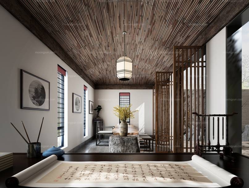 當新中式書房遇上茶室