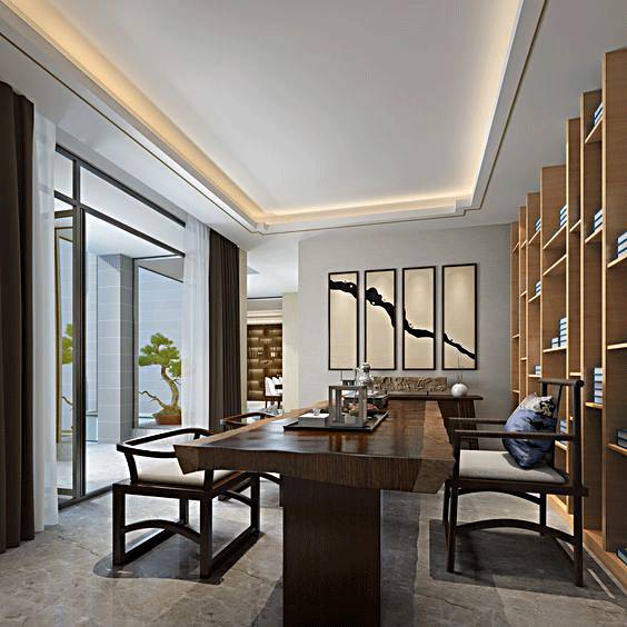 當(dāng)新中式書房遇上茶室