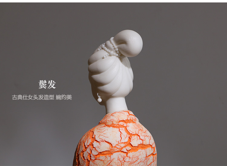 家佳樂文學(xué)古典美女白瓷仕女藝術(shù)品