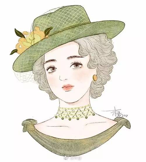 獨特中國美，最美插畫，膚如凝脂珠圓玉潤民國