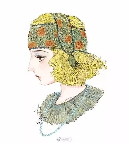 獨(dú)特中國美，最美插畫，膚如凝脂珠圓玉潤民國