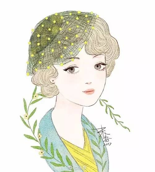 獨(dú)特中國美，最美插畫，膚如凝脂珠圓玉潤民國