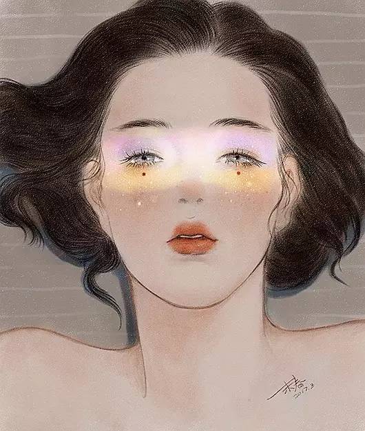 獨(dú)特中國(guó)美，最美插畫(huà)，膚如凝脂珠圓玉潤(rùn)民國(guó)