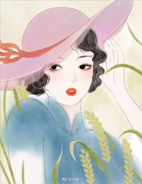 獨特中國美，最美插畫，膚如凝脂珠圓玉潤民國