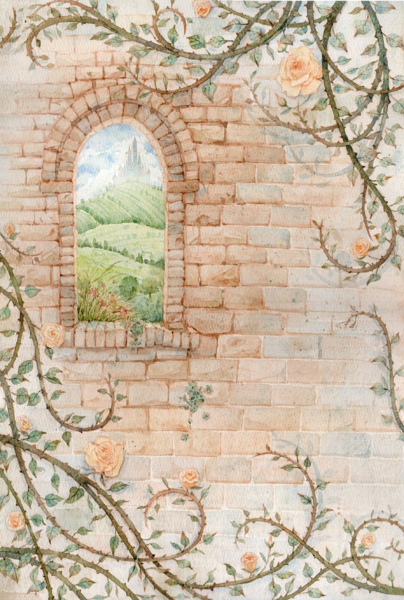 清新唯美手繪水彩插畫