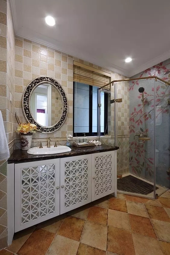 原來(lái)衛(wèi)生間也可以高大上，新中式衛(wèi)生間設(shè)計(jì)