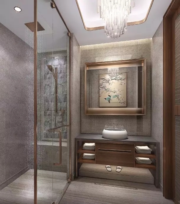 原來衛(wèi)生間也可以高大上，新中式衛(wèi)生間設計