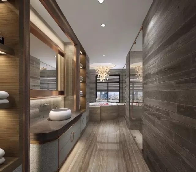 原來衛(wèi)生間也可以高大上，新中式衛(wèi)生間設計