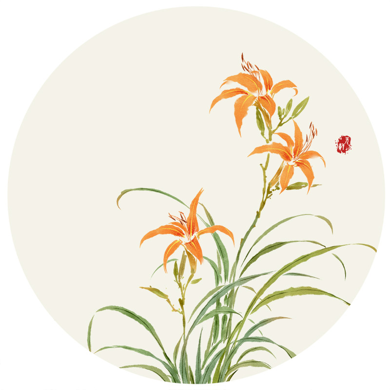 唯美花卉插畫圖片