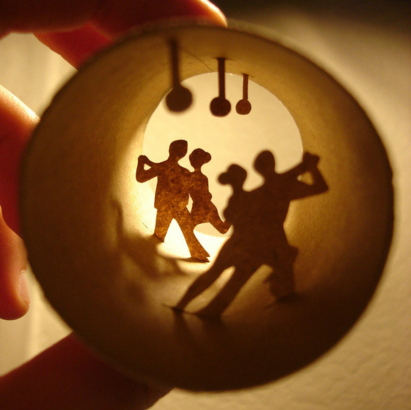 剪紙藝術(shù)，紙杯里的時光